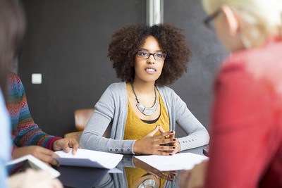 A student sitting at a desk