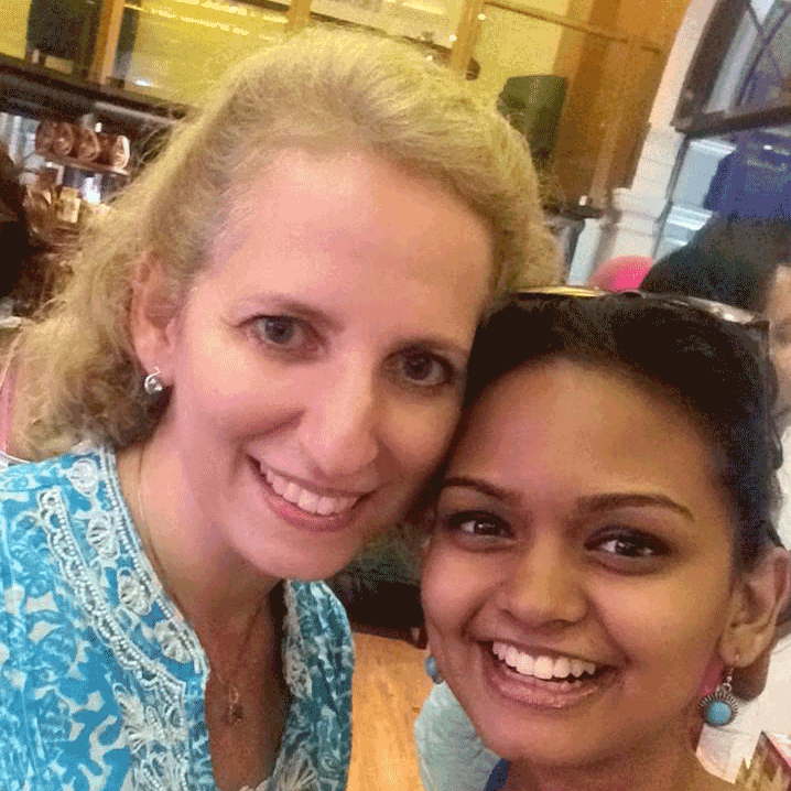 Kavindya with her mentor Antonia