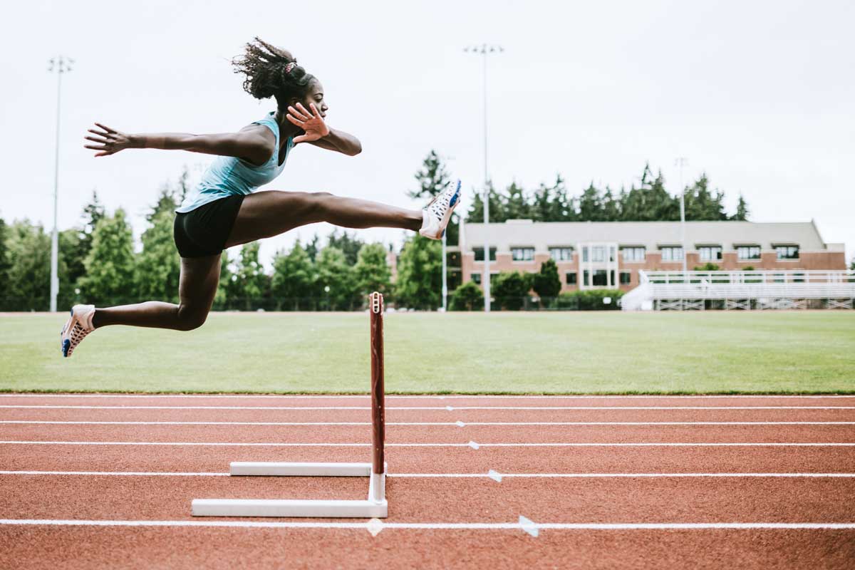 Female track athlete