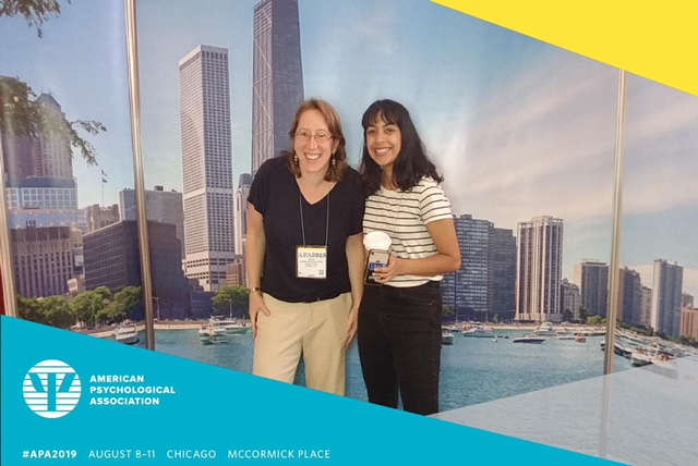 Dr. Jennifer Grossman and Wellesley College student Anmol Nagar at 2019 APA convention.