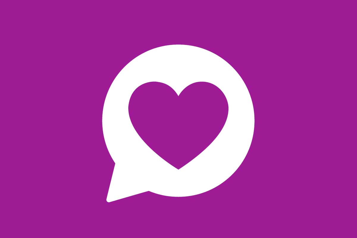 Heart icon in speech bubble