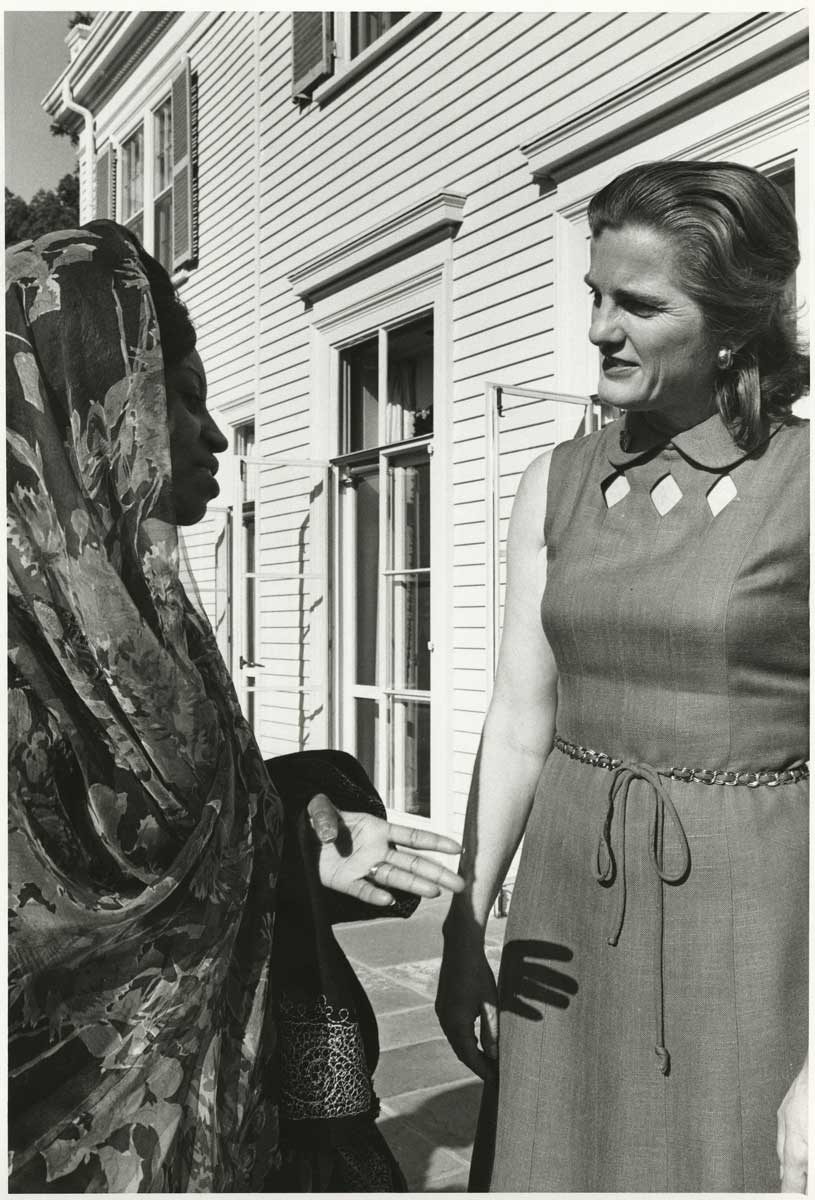 Wellesley College President Barbara W. Newell, Ph.D., with a conference participant