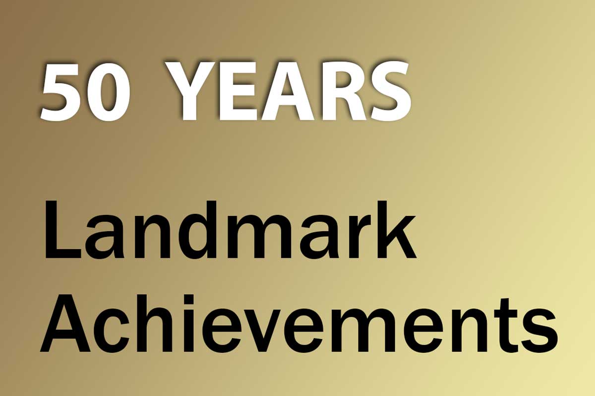 50 years landmark achievements