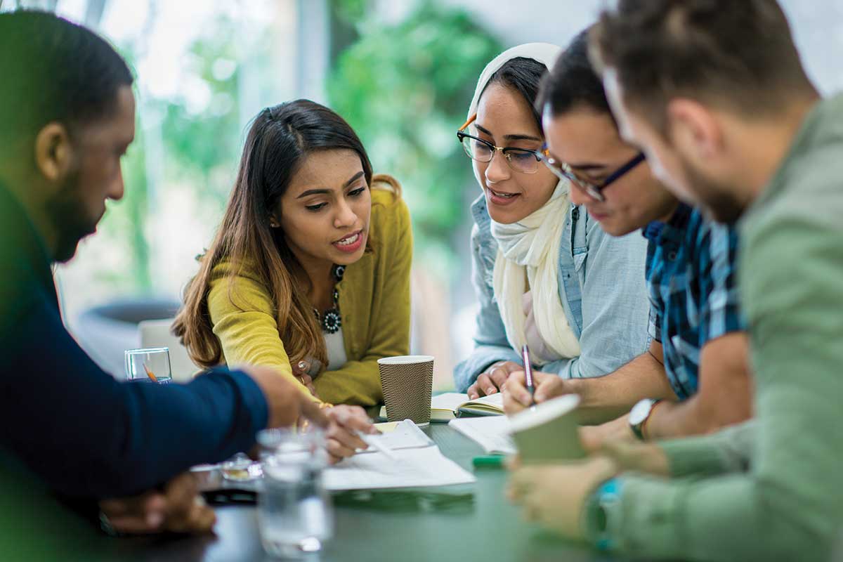 Diverse young professionals at work.